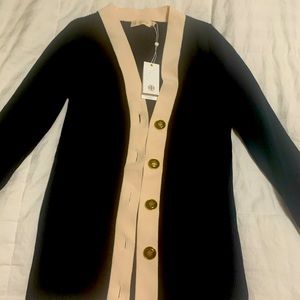 Tory Burch navy blue Paige cardigan size large